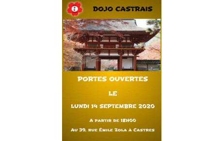 PORTES OUVERTES LE LUNDI 14 SEPTEMBRE 2020 A 18 H
