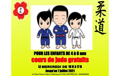 cours de judo gratuit POUR LES ENFANTS DE 4 à 6 ans
