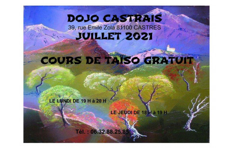Cours de Taïso gratuit en juillet 2021