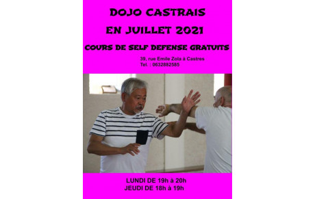 Cours de self défense judo en juillet 2021